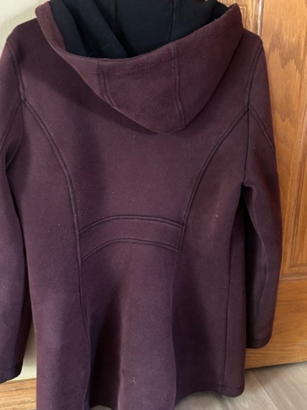 Andrew Marc Deep Burgundy Hooded Jacket - Picture 3 of 5